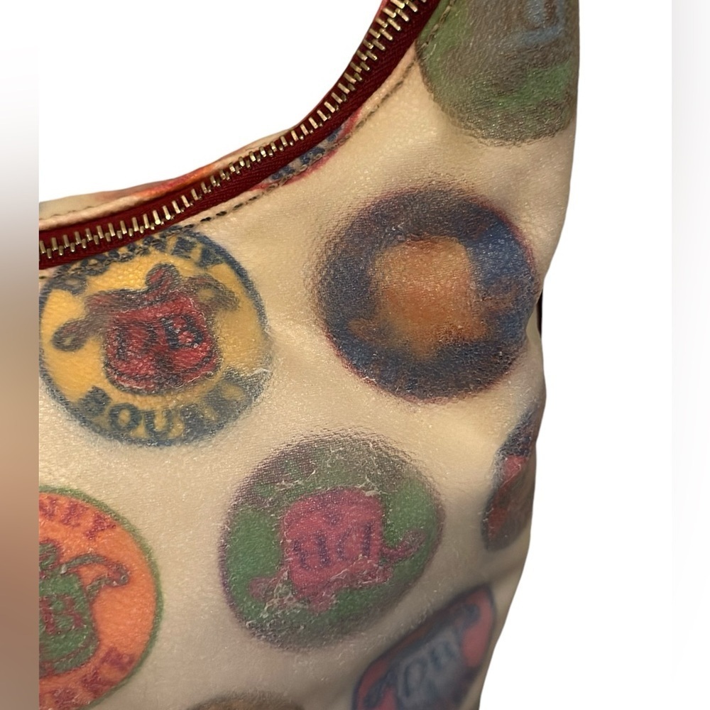 Y2K Vintage Dooney and Bourke Canvas Coated Small Shoulder Bag - Picture 8 of 16